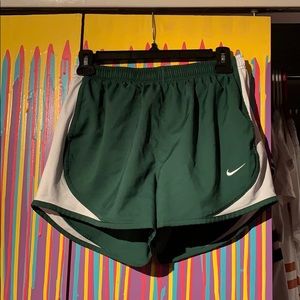 Green Nike shorts